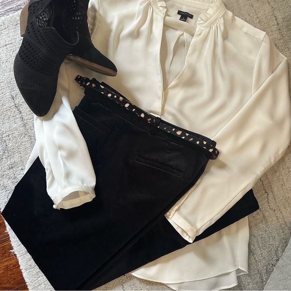 🪅Banana Republic Sloan Velvet Slim Ankle Pant. Black. Size 4. - Picture 5 of 16